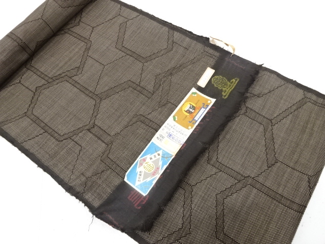 JAPANESE KIMONO / BOLT FOR KIMONO / SILK / DORO OSHIMA TSUMUGI / WOVEN KIKKO